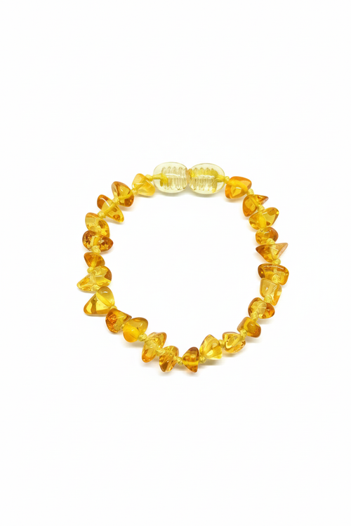 Damla Kehribar Gökkuşağı Bebek Bileklik 13cm