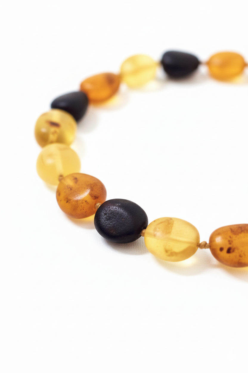 Ham Kehribar  Yetişkin Bileklik 19 cm