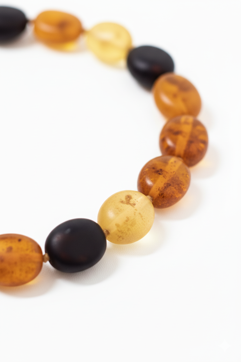 Ham Kehribar  Yetişkin Bileklik 19 cm