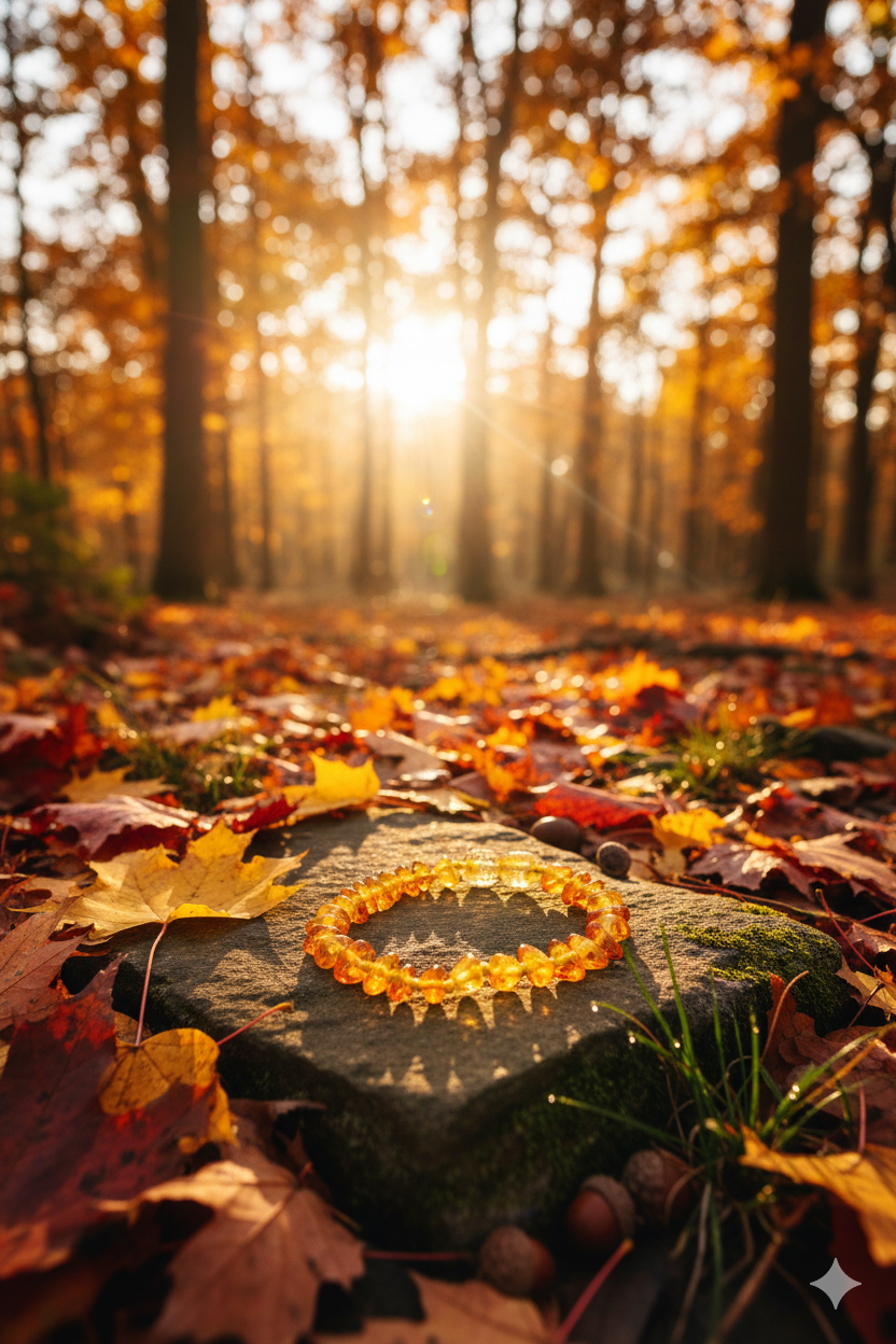 Damla Kehribar Gökkuşağı Bebek Bileklik 13cm