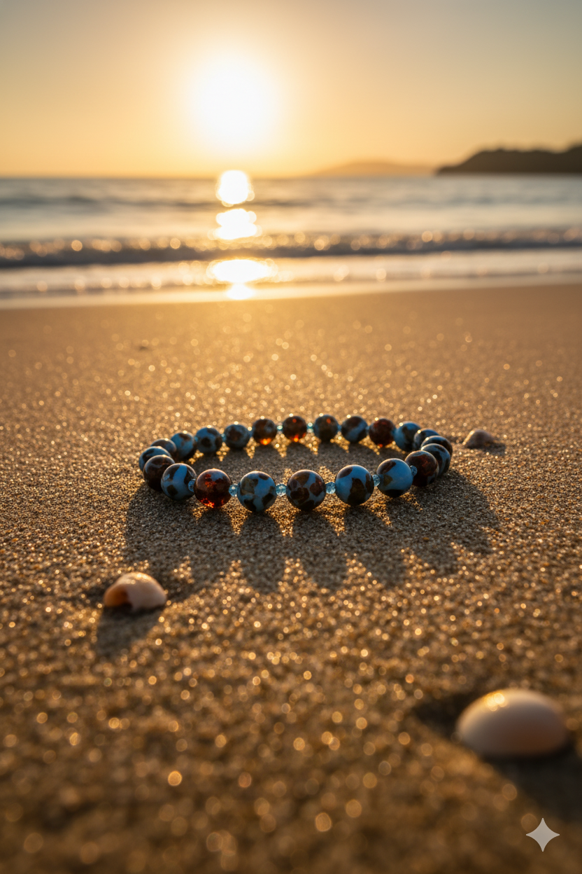 Mozaik Kehribar Bileklik Bebek Sakinleştirici Bileklik - Uyku Düzeni - Rahatlatıcı