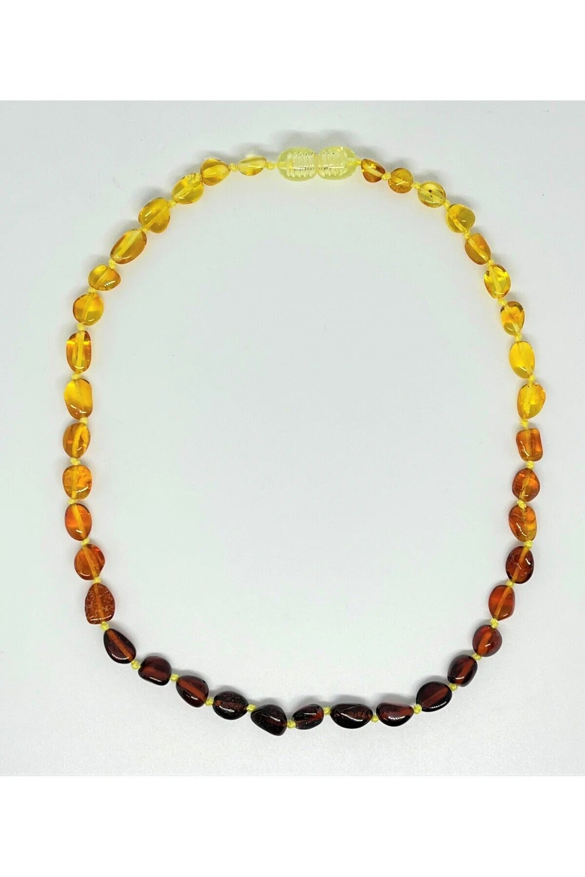 Damla Kehribar Rainbow Gökkuşağı Rengi Bebek Diş Kolye 33 Cm