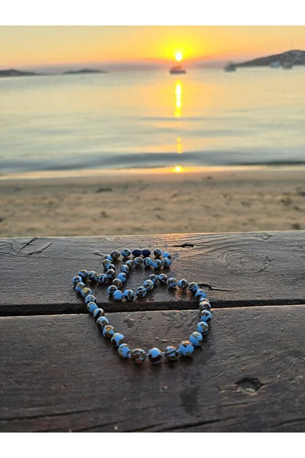 Mozaik Kehribar - Yetişkin Kehribar Kolye Doğal Sakinleştirici Kolye