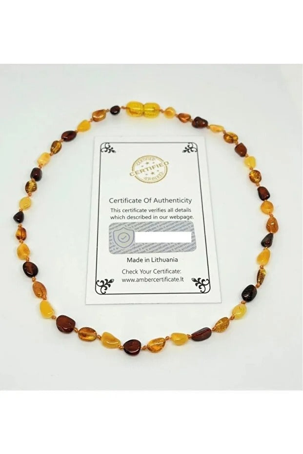 Baltık Damla Kehribar Kolye Yetişkin Erkek Kadın