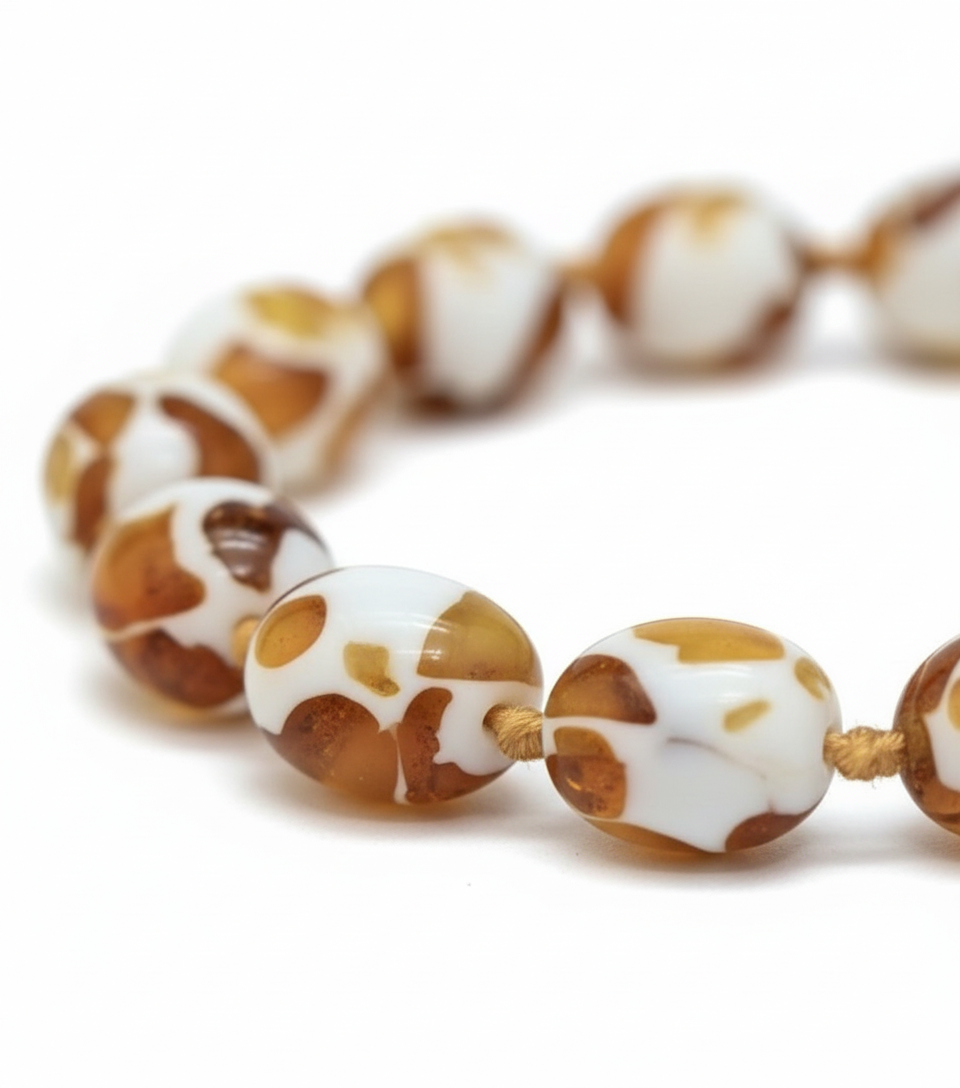 Bebek Sakinleştirici Bileklik - Uyku Düzeni - Rahatlatıcı - Mozaik Baltık Damla Kehribar