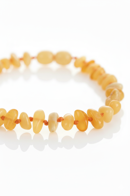 Damla Kehribar Yetişkin Süt Rengi Bileklik