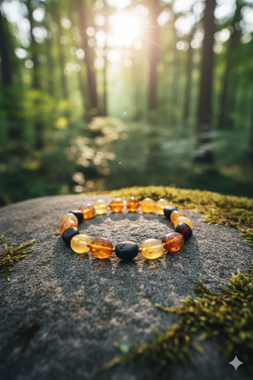 Ham Kehribar  Yetişkin Bileklik 19 cm