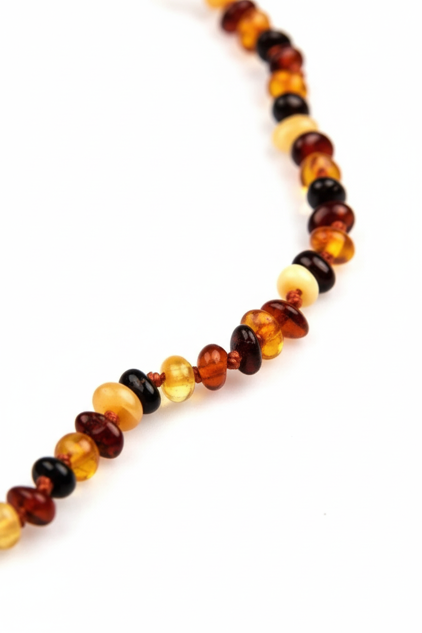 Bebek Kehribar Diş Kolyesi