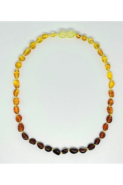 Damla Kehribar Rainbow Gökkuşağı Rengi Bebek Diş Kolye 33 Cm