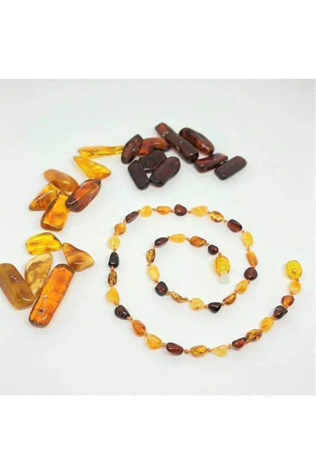 Baltık Damla Kehribar Kolye Yetişkin Erkek Kadın