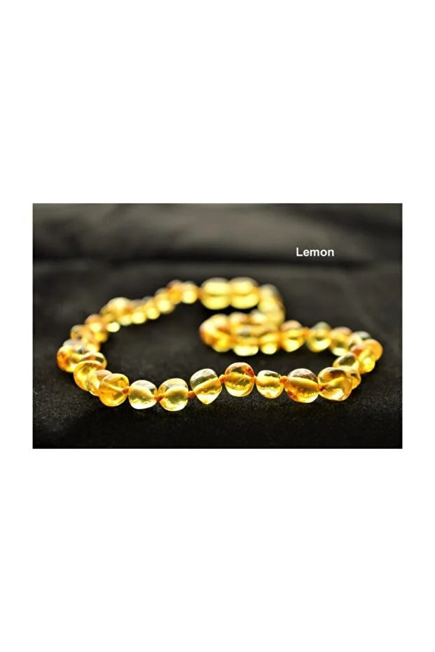 Kız Erkek Bebek Kolye Limon Renk