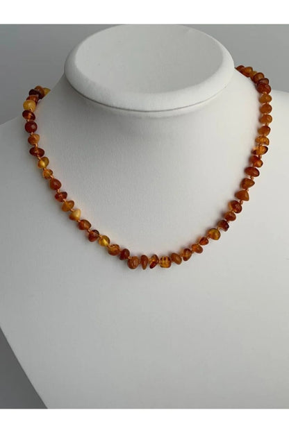 Damla Kehribar Bebek Diş Kolye 33 Cm