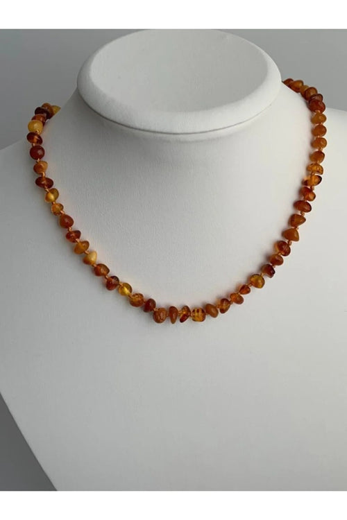 Damla Kehribar Bebek Diş Kolye 33 Cm