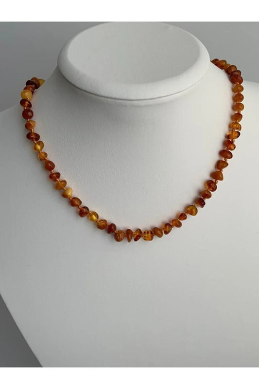 Damla Kehribar Bebek Diş Kolye 33 Cm