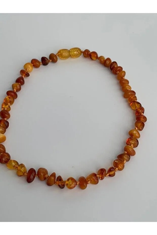 Damla Kehribar Bebek Diş Kolye 33 Cm