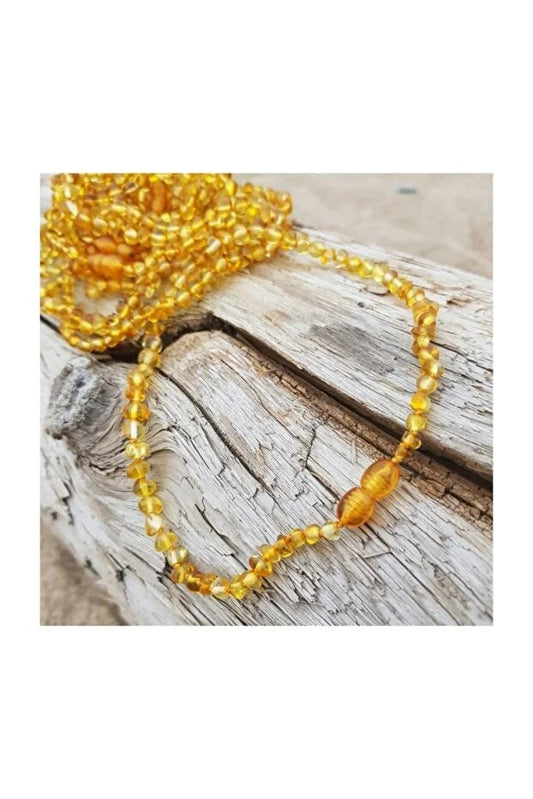 Kız Erkek Bebek Kolye Limon Renk