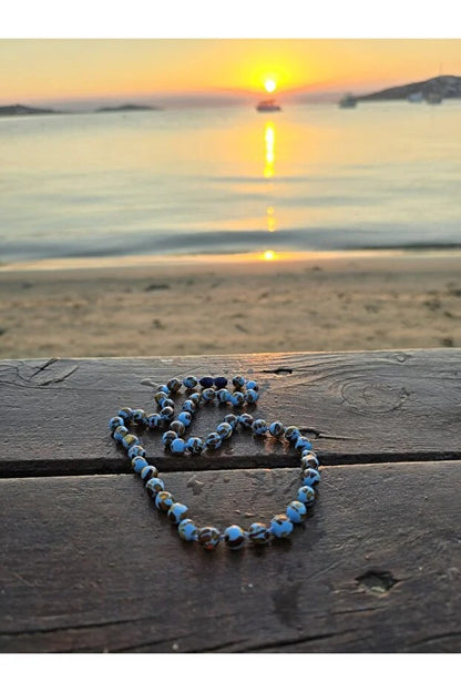 Mozaik Kehribar - Yetişkin Kehribar Kolye Doğal Sakinleştirici Kolye